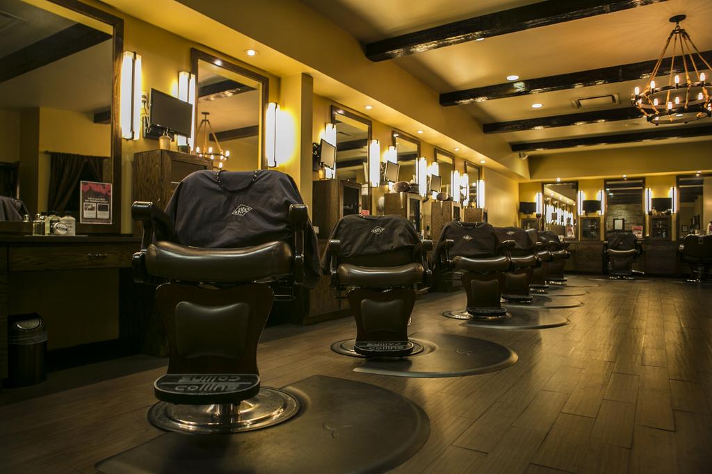 chairs in a barbershop